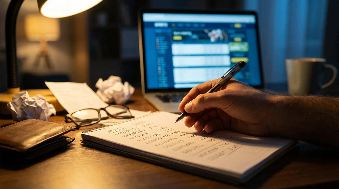 Cómo leer cuotas de MMA — analista revisando líneas de apuestas de un combate